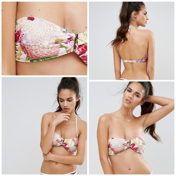 Ted Baker Encyclopedia Bandeau Swim Bikini Top - Picture 4 of 7